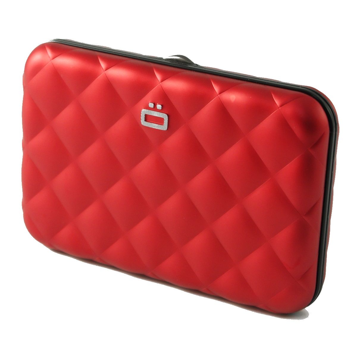 OGON Aluminum Wallet Quilted Button - Red